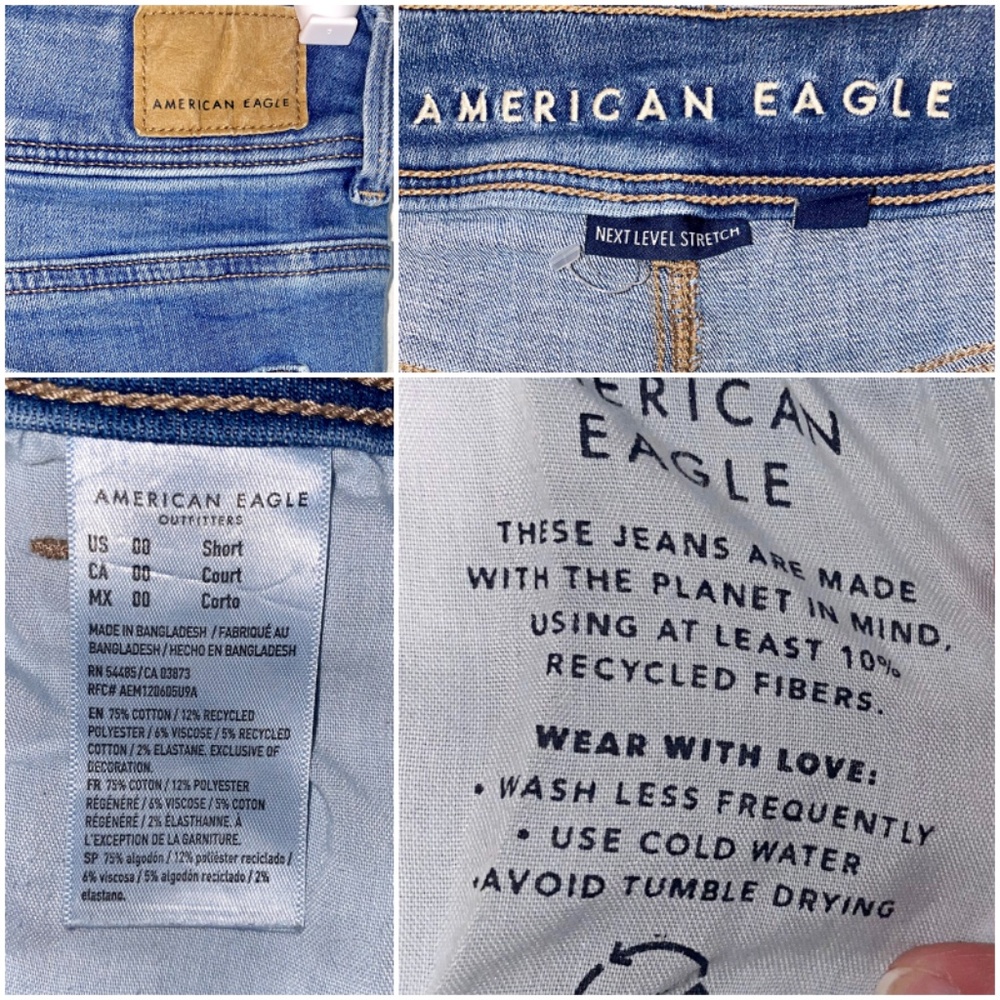 American Eagle Stretch Kick-boot Jeans Light Blue - Picture 6 of 6